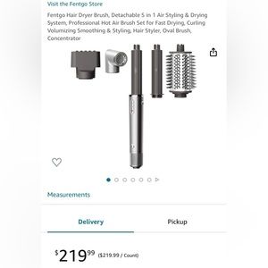 Fentgo Hair Dryer Brush Detachable 5 in 1 Air Styling & Drying System